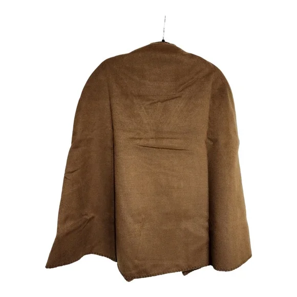 Bloomingdale's Exclusive Aqua Women's Lapel Collar Camel Tan Winter Cape - Picture 8 of 11
